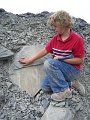 No 19 Trilobite dig. I think there's one in this rock as richards son checks it out. 